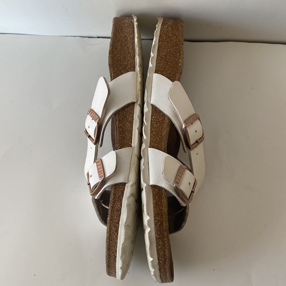 BIRKENSTOCK Yao Birko-Flor Patent Women's Sanda Patent White Sz L 9 M 7 - Picture 10 of 15